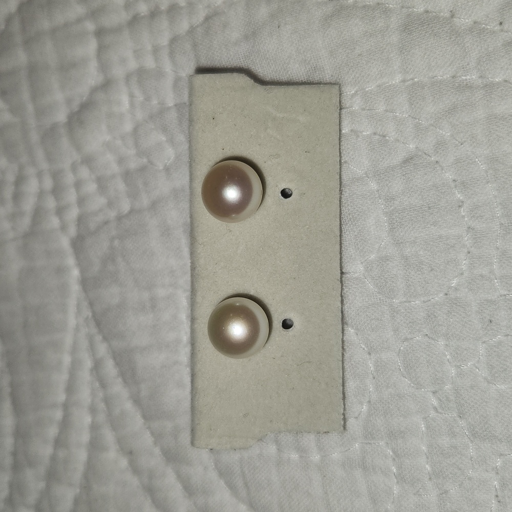 White Pearl Earrings